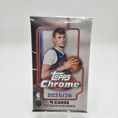 One (1) 2025/26 Topps Chrome Basketball Pack