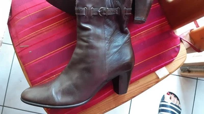 Damen Stiefeletten, Braun,gr.40 weiches LEDER - Bild 1 von 4