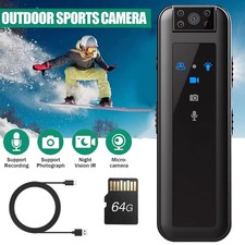 Mini Körperkamera 1080P Video Camcorder Nachtsicht HD Body Camera mit Rückenclip