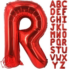 Lovoir 40" Red Letter R Balloon Jumbo Mylar Foil for Parties