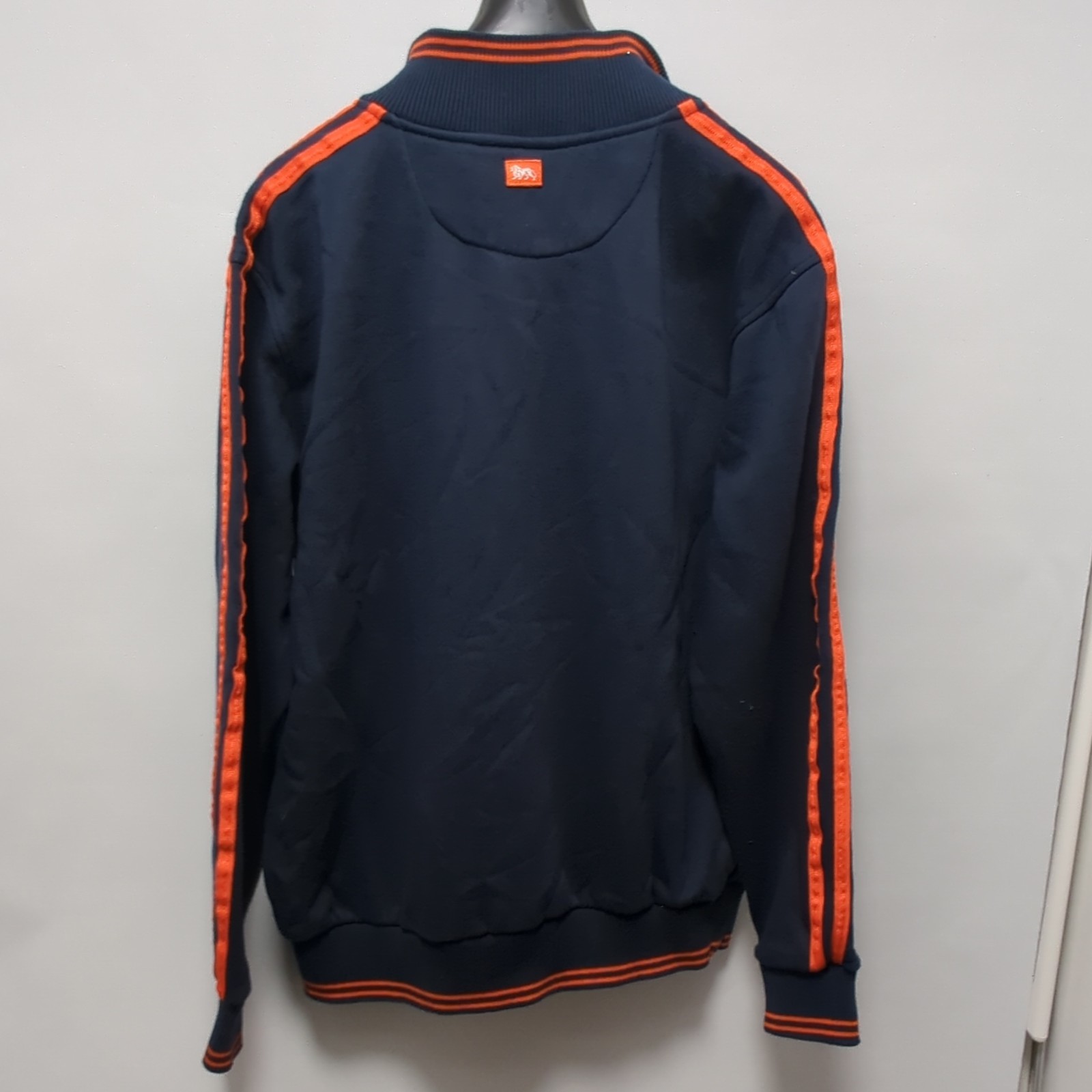 Lonsdale London Sweatshirt Navy Orange Quarter Zip Kangaroo Pocket Mens L Y2K image 5