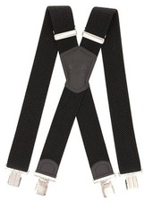 Ranger - Suspenders for Men 2 inch. Wide, 53 inch. Heavy Duty, Strong, Black
