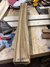 MADERA LUTHIER EN BLANCO CUELLO MADERA CEBRA 30"X3 3/4"X 7/8"