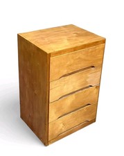 LIDEN CHEST OF DRAWERS PLYWOOD C1950s MID CENTURY RETRO 