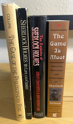 Sherlock Holmes Book Lot of (4) The Game Is Afoot , Philosopher's Ring , + more!