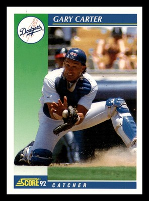 Gary Carter 1992 Score #489 HOF Los Angeles Dodgers NM-MINT