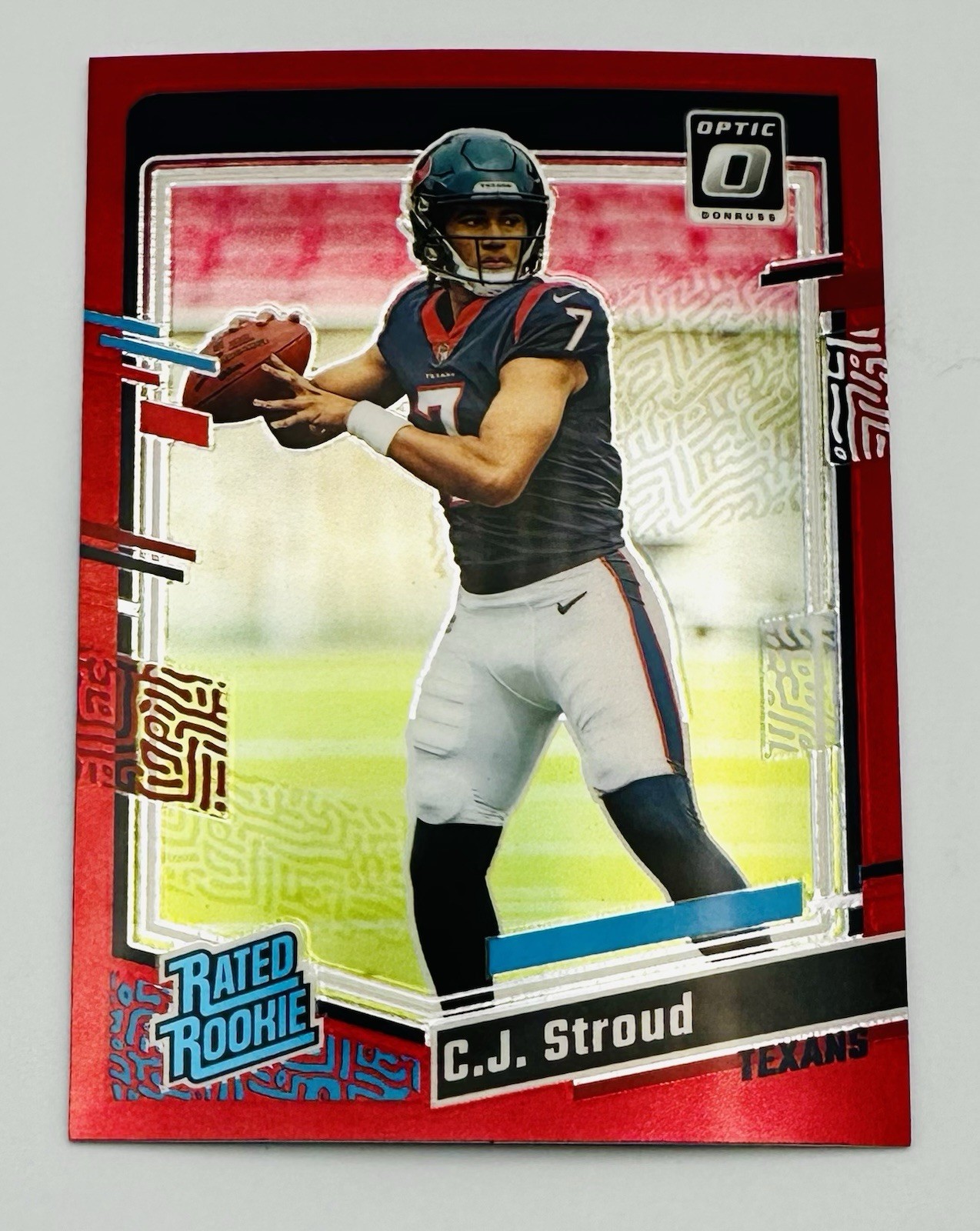 2023 Optic C.J. Stroud Rated Rookie True Red #244 Houston Texans /99 Color Match