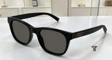GUCCI GG1985S 001 Black Black Grey 54 mm Round Oval Panthos Men's Sunglasses
