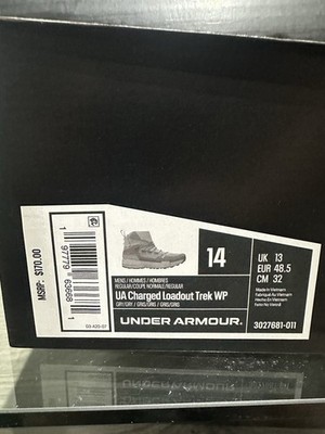 SIZE 14 UNDER ARMOUR BOOTS MENS UA CHARGED LOADOUT TREK WP  display picture 2