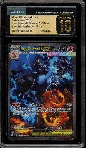 Pokemon Mega Charizard X ex Phantasmal Flames SIR #125 CGC 10 Pristine