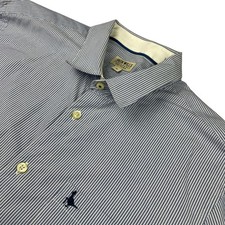 Jack Wills Men's 100 Cotton L/S Button Shirt Blue/White Stripe   XL