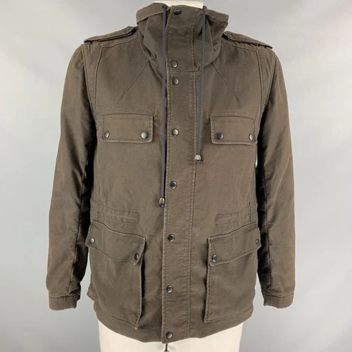 3.1 PHILLIP LIM Size L Brown Cotton Utility Coat - product listing photo