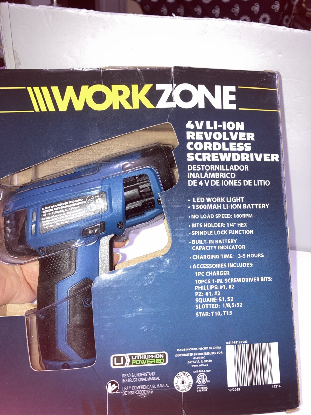 WORKPRO 4V Electric Screwdriver, Rechargeable Cordless Screwdriver Set w/35 Bits