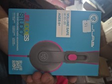 JLab JBuddies Studio 2 On-Ear Kids Wired Headphones, Grey/Pink NEW