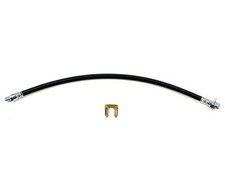 14" Rubber Brake Hose - Universal 3/8"-24 Male to 3/8"-24 Female - 14" Long