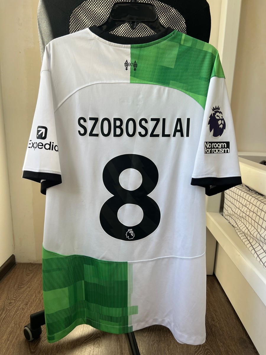 LIVERPOOL AWAY 2023 - 2024 #8 SZOBOSZLAI SOCCER JERSEY FOOTBALL