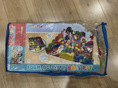 VERDES Foam Square Activity Ball Pit Set Multicolor with 40 Balls & Animal Mats