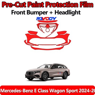 Front Bumper PPF Kit Film For Mercedes-Benz E Class Wagon Sport 2024-2026