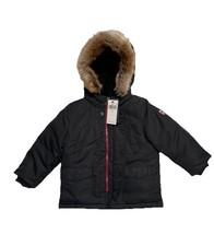 Polo Ralph Lauren Toddler Boy s Faux Fur Trim Down Parka Jacket, Black Size 3T