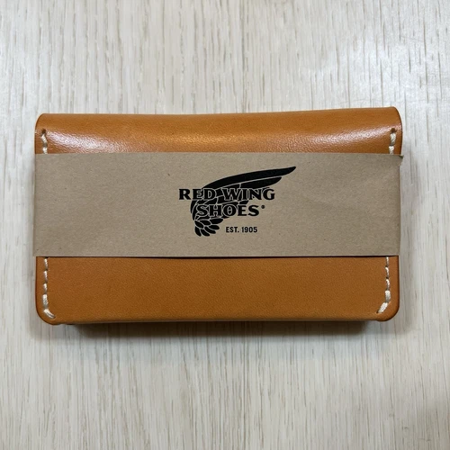 Cartera portatarjetas de cuero Huckberry EDC Red Wing minimalista Londres bronceado vegetal nueva - Imagen 1 de 8