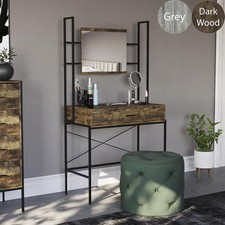 Industrial Wooden Dressing Table Vanity Computer Desk Bedroom Drawer Storage