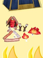 CAMPFIRE Plush Smores Kids Pretend Play Party Decor Fire Camping Toy SET OF 2