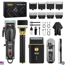 Hair Clippers for Men Professional, Cordless Barber Clipper & T-Blade Beard/Hair
