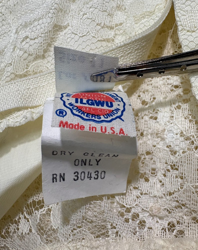 Vintage 70s Cream Prairie Dress Victorian Peasant Cottage Lace Boho Wedding Gown, $95 - Photo 20