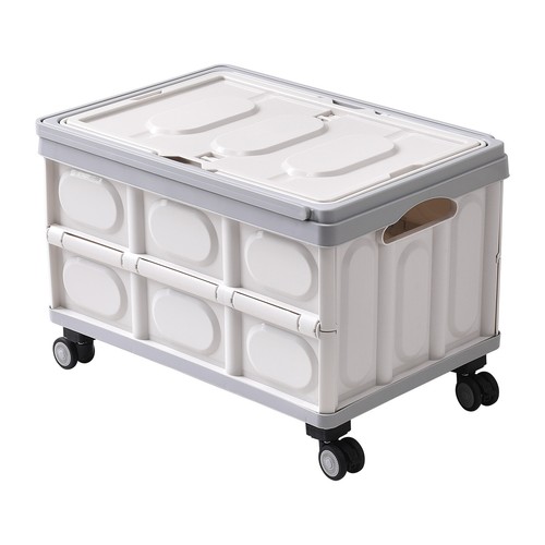 Multipurpose Folding Boot Cart Shopping Trolley Fold Up Storage Box Wheels Crate - Picture 3 of 14