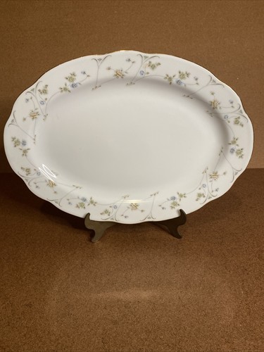 Mikasa "Home Beautiful" Briarwood ME212 blue/peach/gold floral Serving Platter - Picture 3 of 12