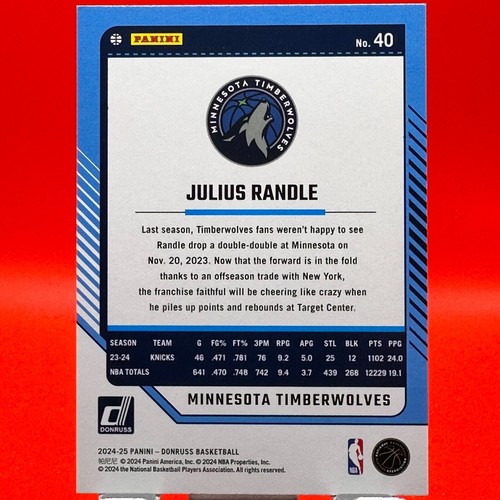 2024-25 Panini Donruss - Julius Randle #40 - Bild 2 von 2