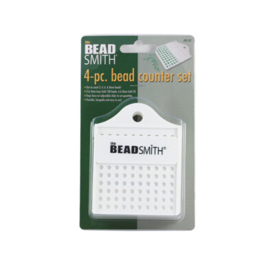 BeadSmith  Perlenzähler Set 4 Stück Fächer für 3, 4, 6 & 8 mm Perlen * Schmuck