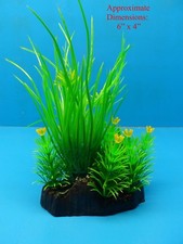 PLASTIC PLANT A91142 AQUARIUM DECORATION Approx. 6" H x 4" W