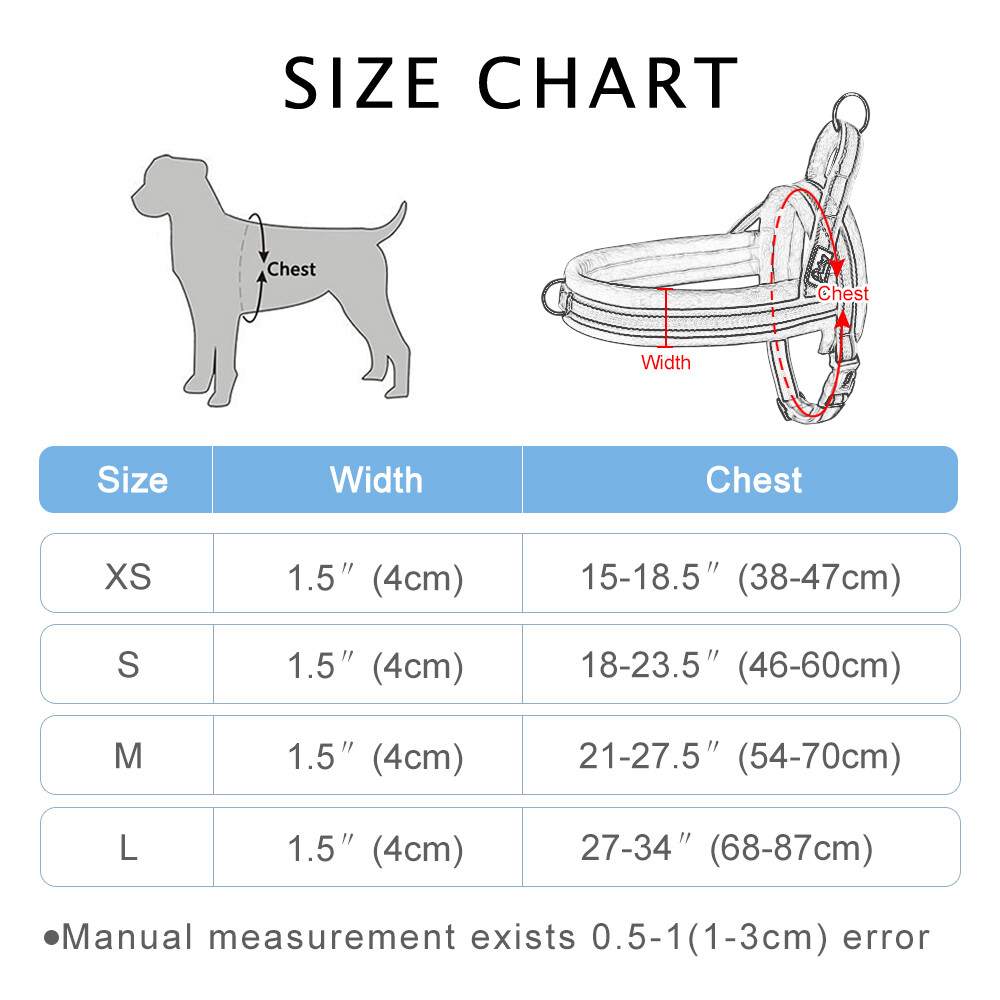 Reflective Dog No Pull Harness Fleece Padded Pet Front Leading