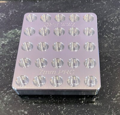 7mm PRC Reloading Block / Tray Precision CNC Machined from Billet Alum.