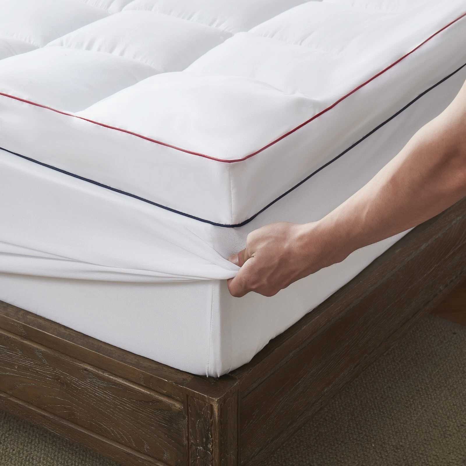 King Size Microfiber Mattress Topper Plush Soft Mattress Extra Thick All Sizes