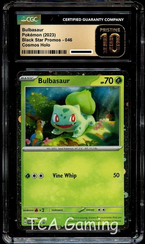 CGC 10 PRISTINE Bulbasaur SVP046 COSMOS HOLO PROMO Pokemon Card