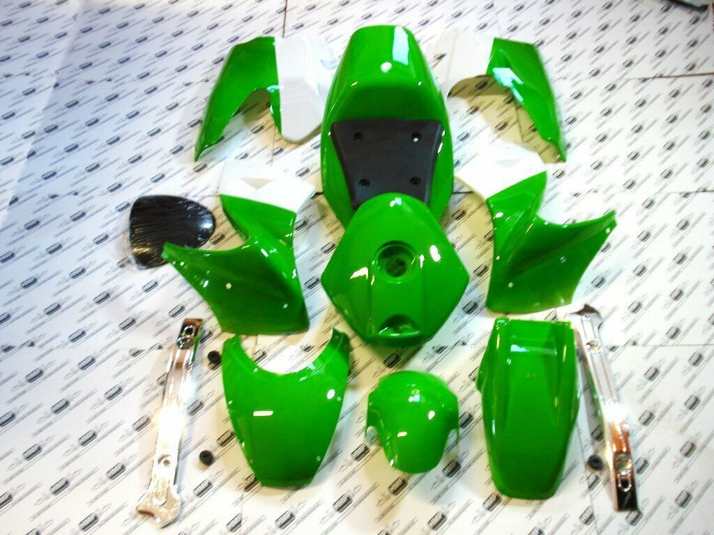 HMParts Pocket Bike Verkleidung Set komplett grün weiss eBay