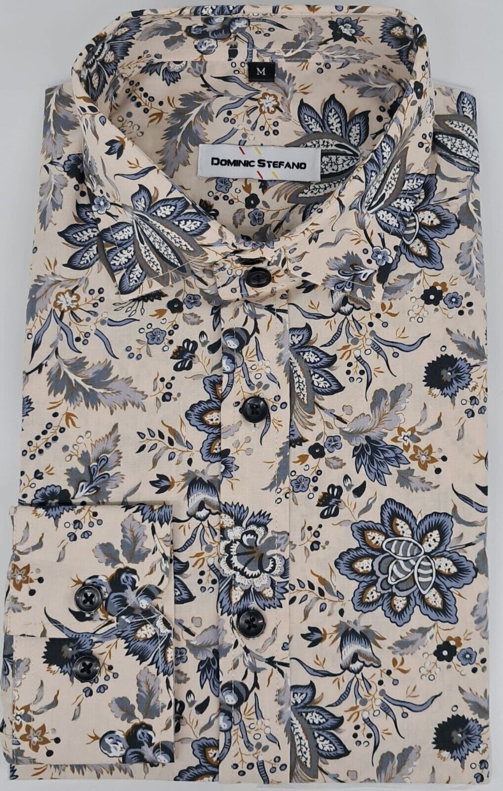 DOMINIC STEFANO MENS FLORAL SHIRTS LONG SLEEVE 100 COTTON SIZE S TO