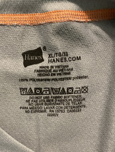Hanes Boys' Tagless Baselayer Crew & Pant Set. Size L - Gray - Picture 7 of 8