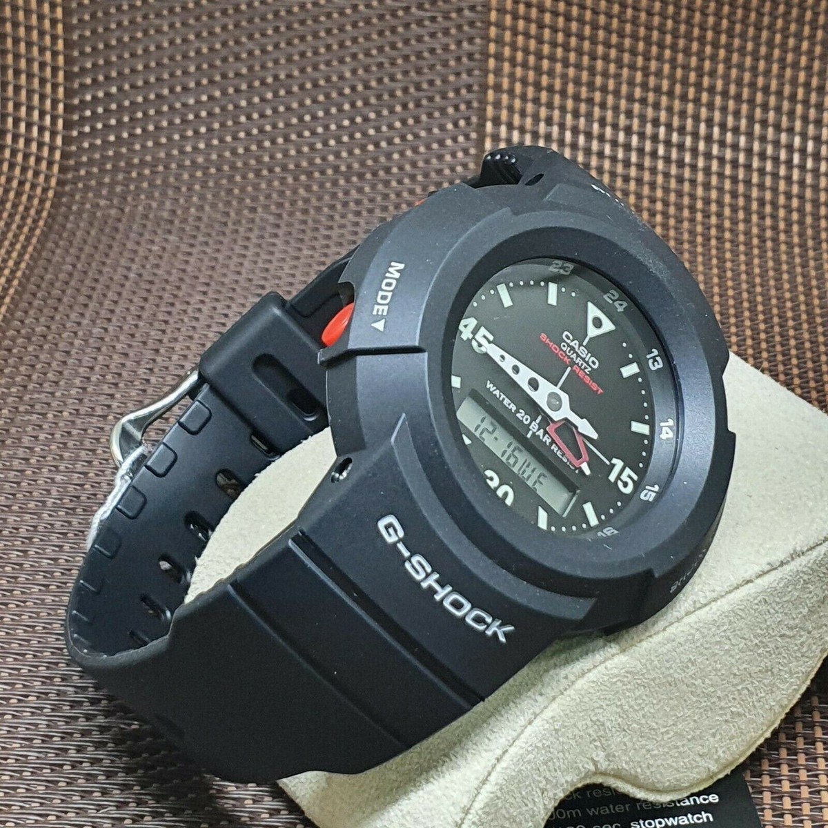 Casio G-Shock AW-500E-1E Black Resin Analog Digital Men's