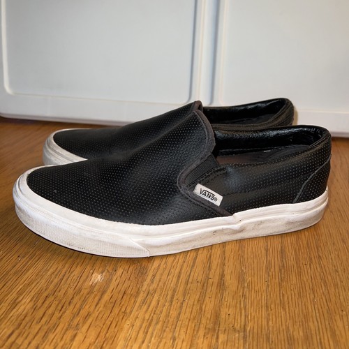 black leather vans size 5