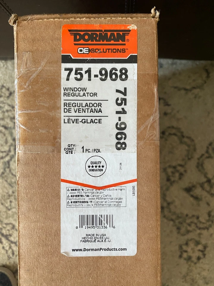 Droman 751-968 CONJUNTO MOTOR REGULADOR VENTANA CONDUCTOR TRASERO, 2013-16 CADILLAC SRX Foto 2 de 4