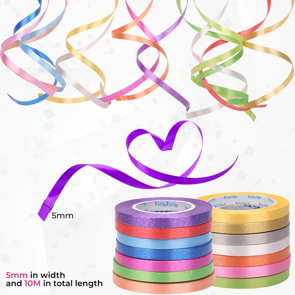TRIMMING SHOP 10 METERS BALLOON CURLING RIBBON FOR PARTY GIFT WRAPPING BALLOONS STRING TIE