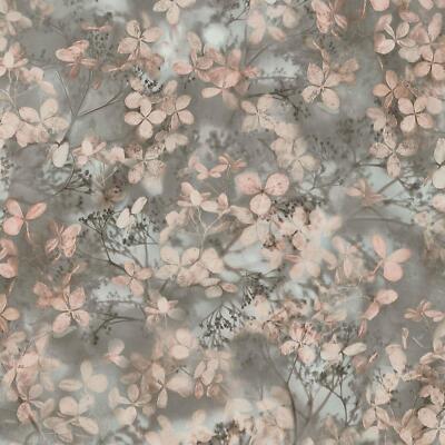 Erismann Cloverleaf Blossom Wallpaper Textured Vinyl Botanical Pink 10415-10