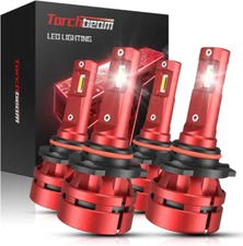 Torchbeam H13 Fog Lights, Powerful ATV Bulbs, Plug and Play, Pack of 5