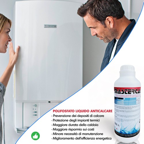 Polifosfati per Caldaia Ricarica da 1 litro - Polifosfato Liquido Anticalcare - Foto 2 di 9