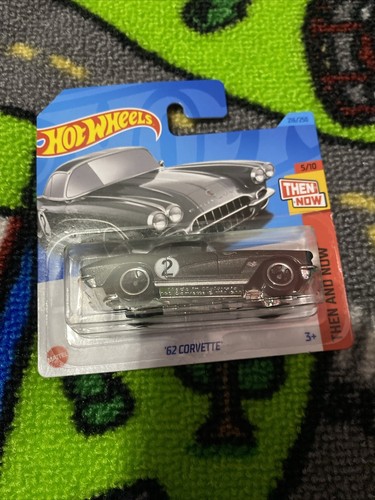 HOT WHEELS '62 Corvette Gray HW Then and Now Chevy Short Card HKJ42 2023 - Picture 4 of 5