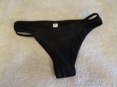Bikini Hose Gr. S - NEU Bikini Unterteil Swim Pants Schwarz Tanga Bändchen