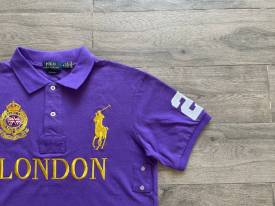 Polo Ralph Lauren ポロシャツ LONDON パープル Polo Ralph Lauren Polo T-Shirt London England #2 Big Pony Luxury